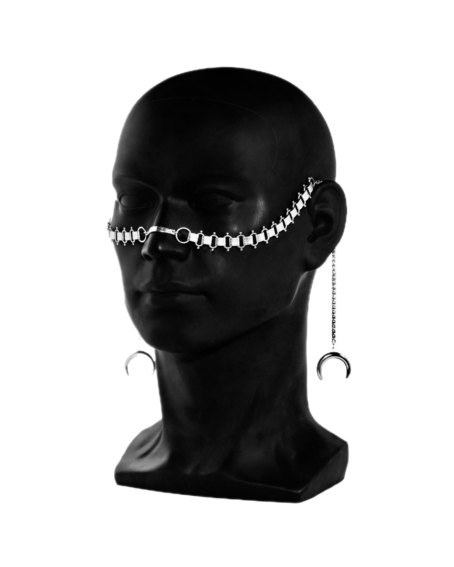 Silver Antique Bridge w/ Moons Face Chain - HearRingz