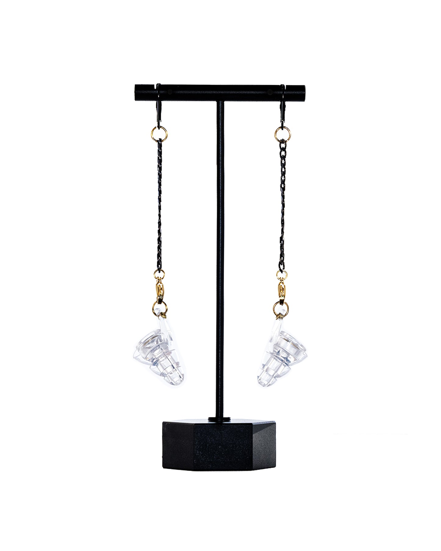 Earplug Earrings High Fidelity HearRingz - Black & Gold