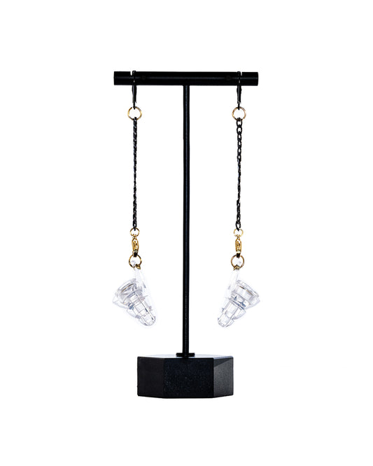 Earplug Earrings High Fidelity HearRingz - Black & Gold