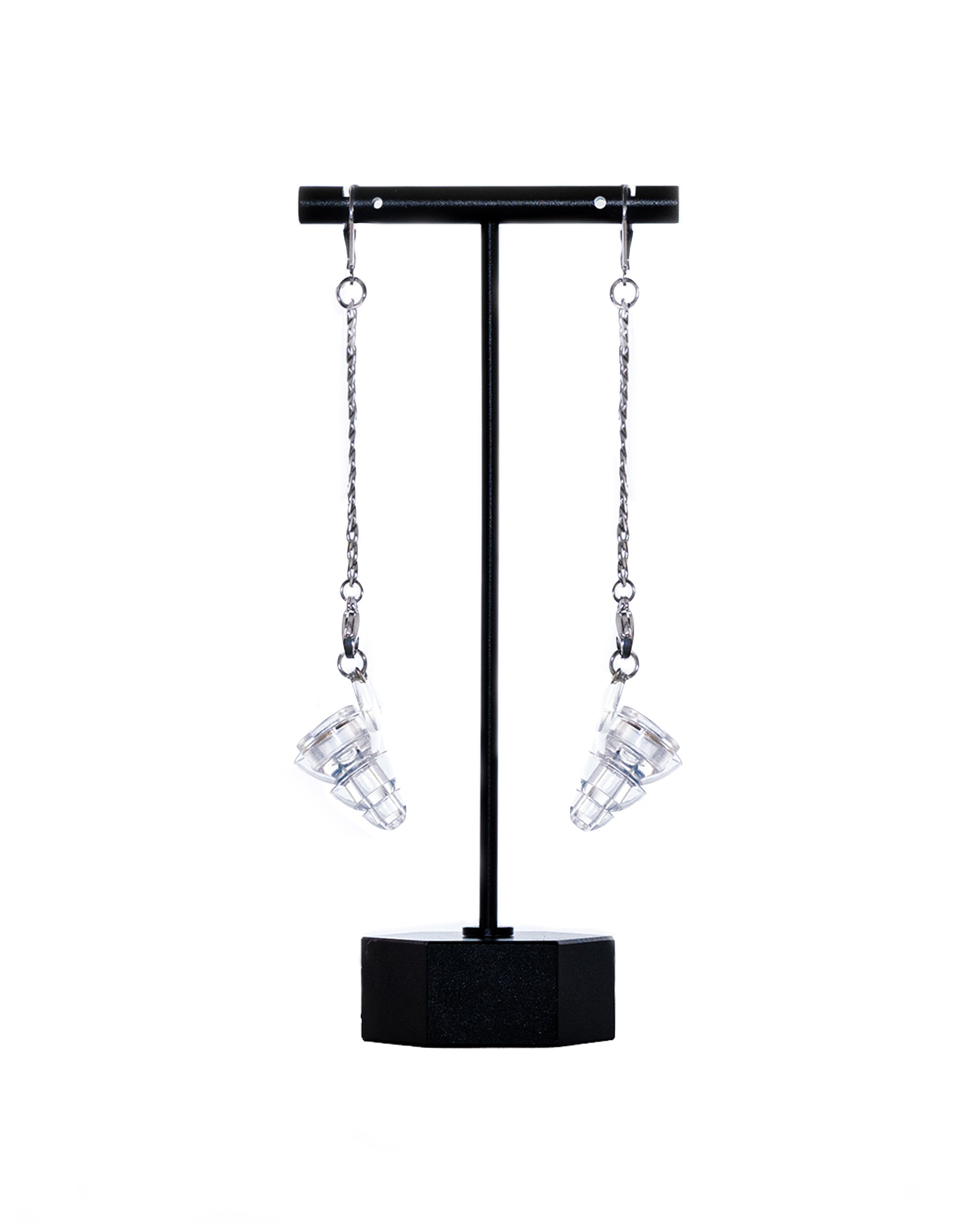 Silver HearRingz High Fidelity Earplug Earrings